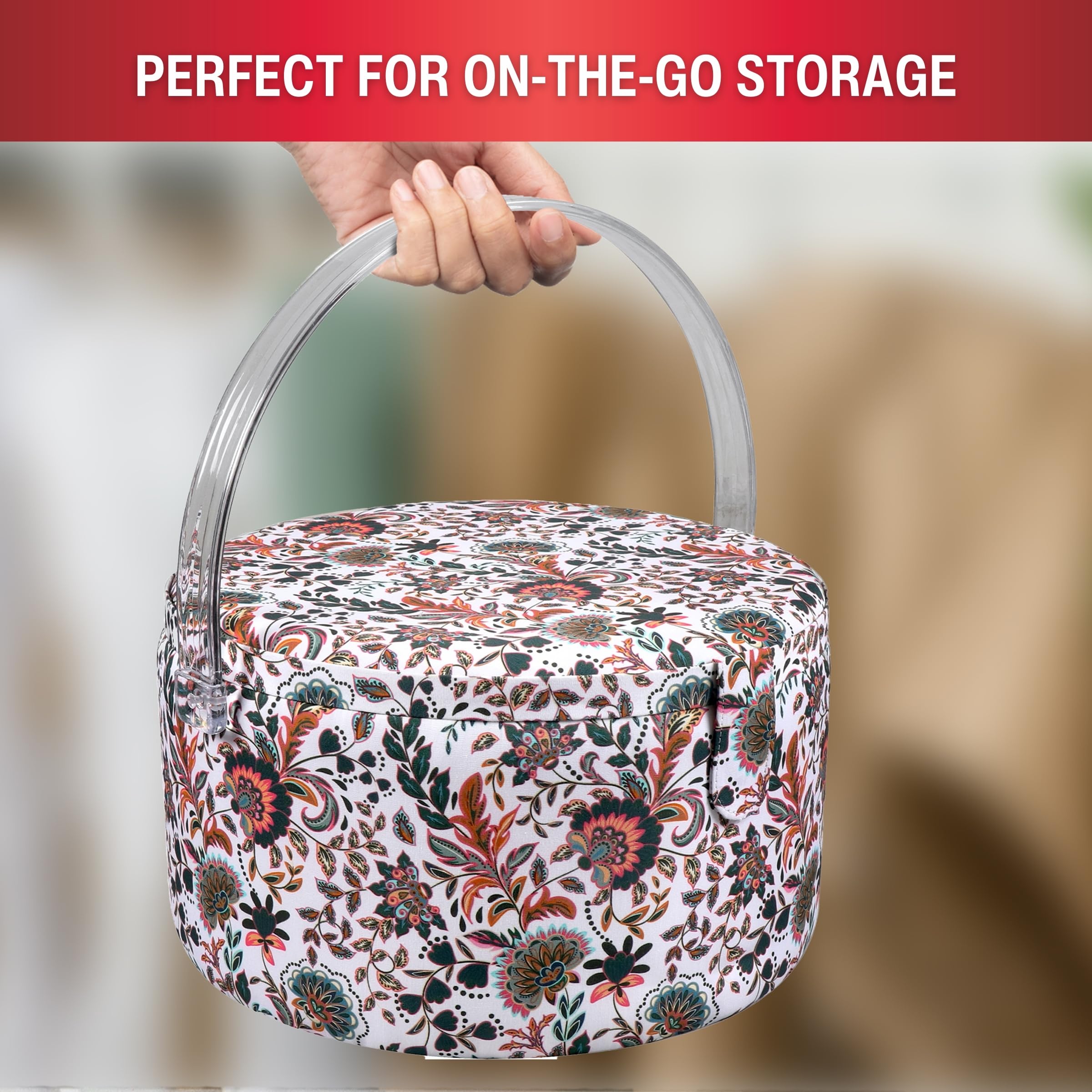 Foto 7 | Cesta De Costura Singer Premium Redonda Grande Con Bolsa Con Cierre - Venta Internacional.