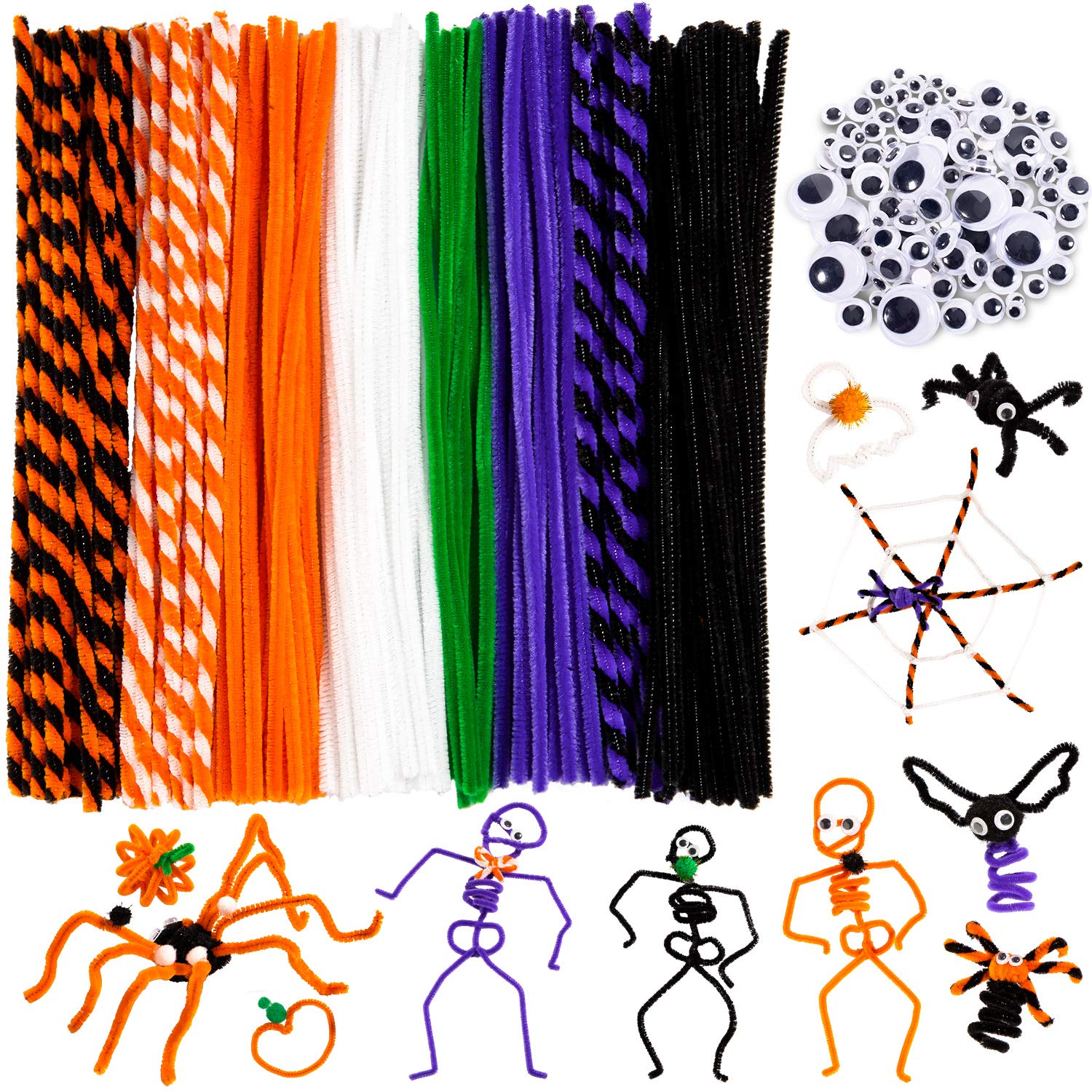 Foto 2 pulgar | Juego De Limpiapipas Craft Supplies Whaline Para Halloween, 500 Unidades - Venta Internacional.
