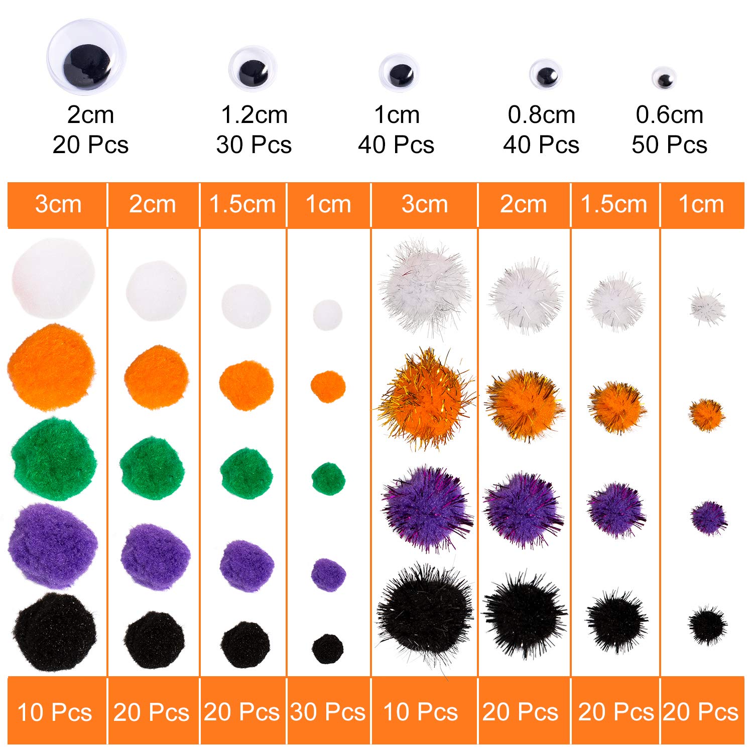 Foto 4 pulgar | Juego De Limpiapipas Craft Supplies Whaline Para Halloween, 500 Unidades - Venta Internacional.