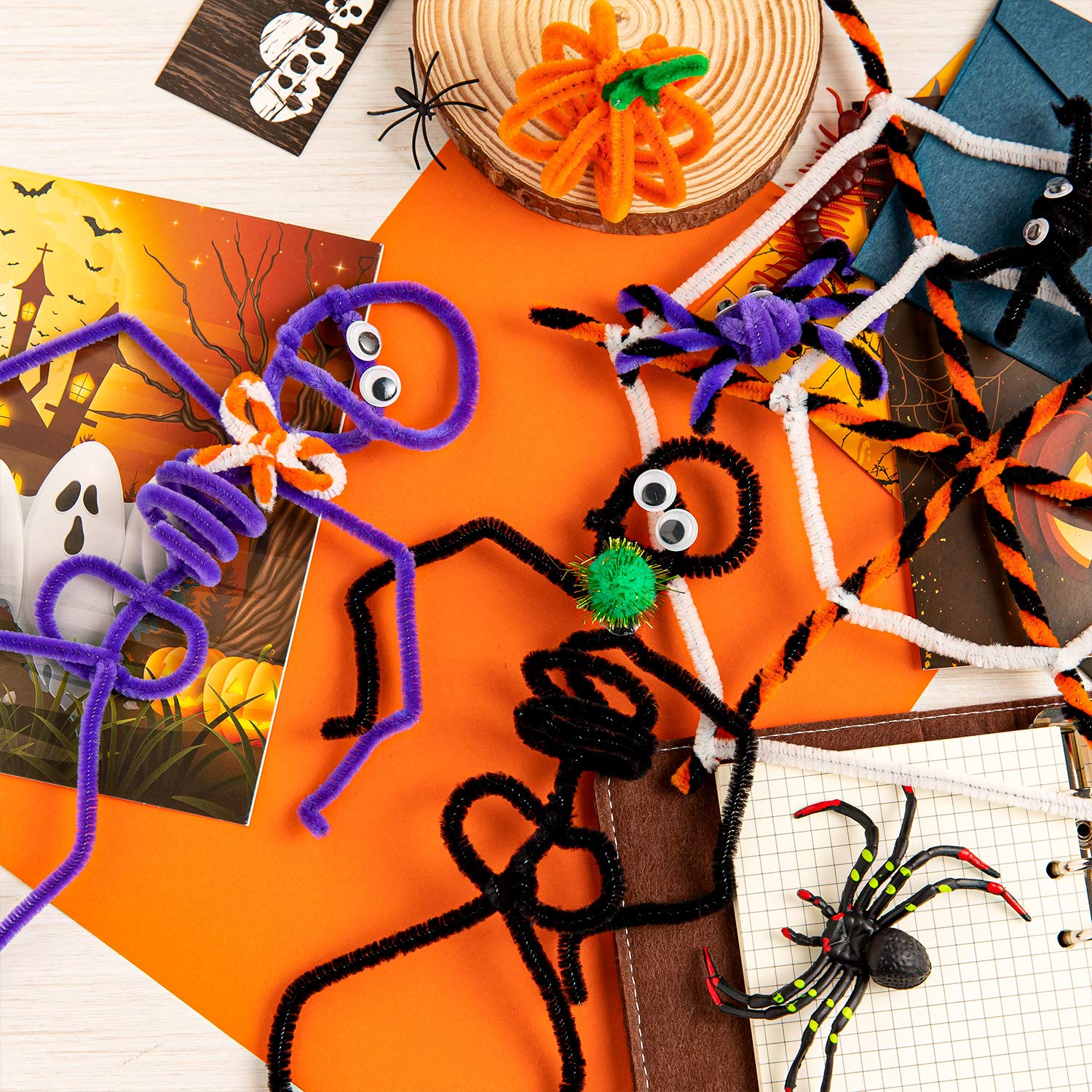 Foto 7 pulgar | Juego De Limpiapipas Craft Supplies Whaline Para Halloween, 500 Unidades - Venta Internacional.