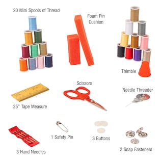 Foto 4 | Kit De Costura Singer Travel, Caja De Almacenamiento Con Notions, 34 Unidades - Venta Internacional.