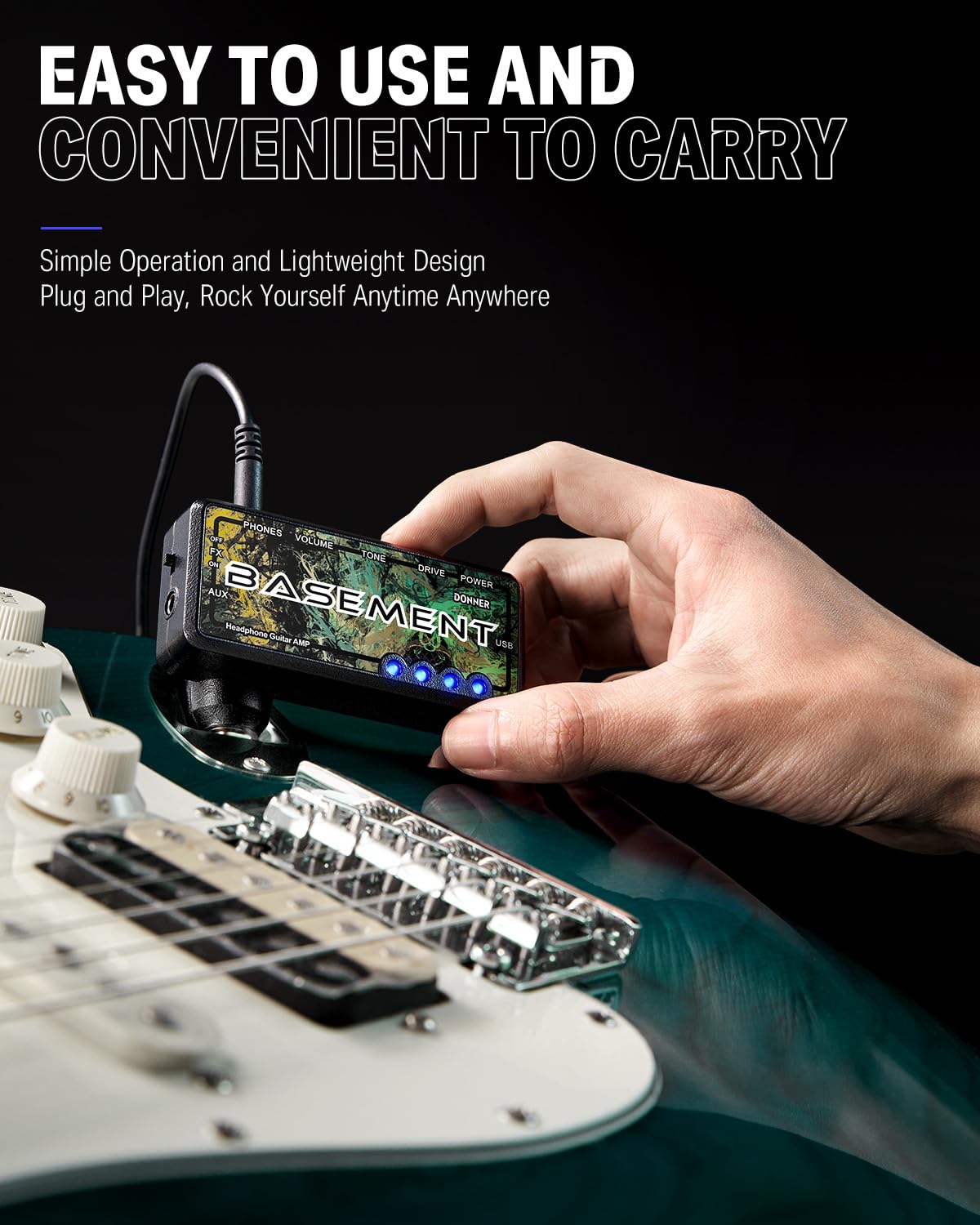 Foto 6 pulgar | Amplificador De Auriculares Para Bajo Eléctrico Donner Basement, Recargable Por Usb - Venta Internacional.