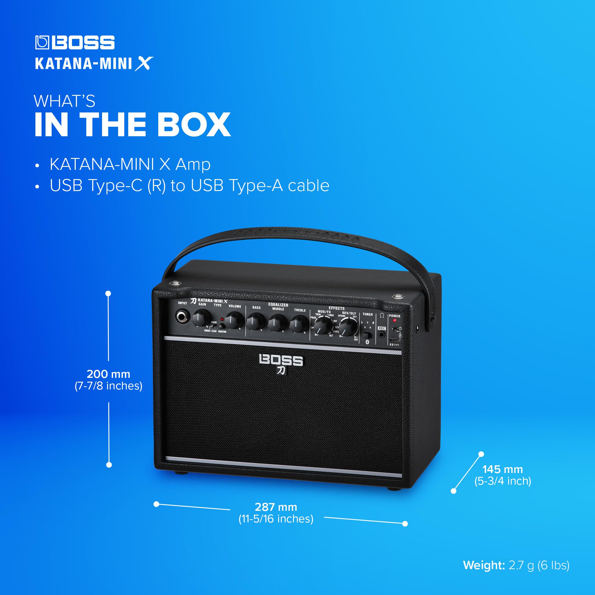 Foto 6 | Amplificador Portátil Para Guitarra Boss Katana-mini X 10w - Venta Internacional.
