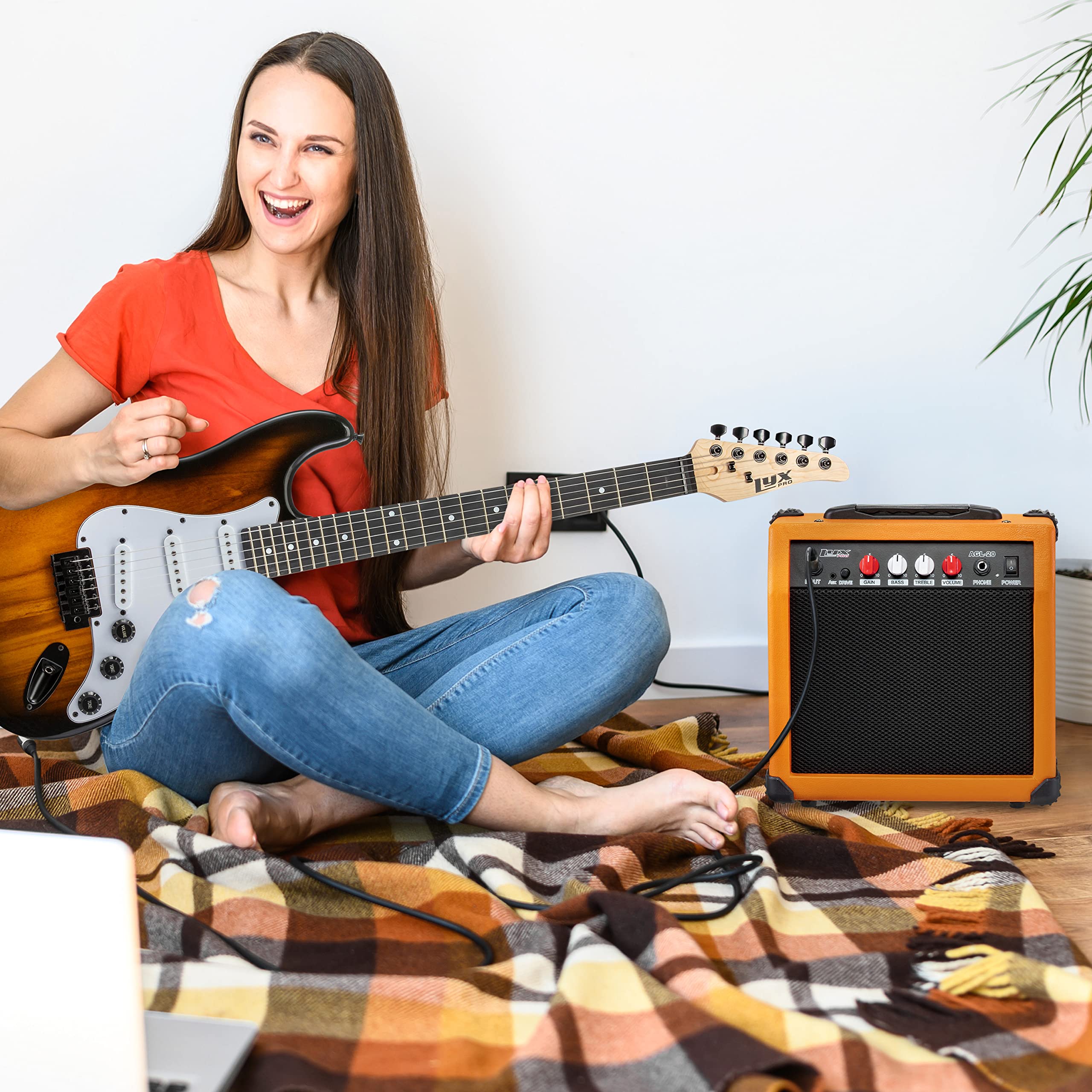 Foto 3 pulgar | Amplificador Para Guitarra Eléctrica Lyxpro De 20 W Con Altavoz - Sunburst - Venta Internacional.
