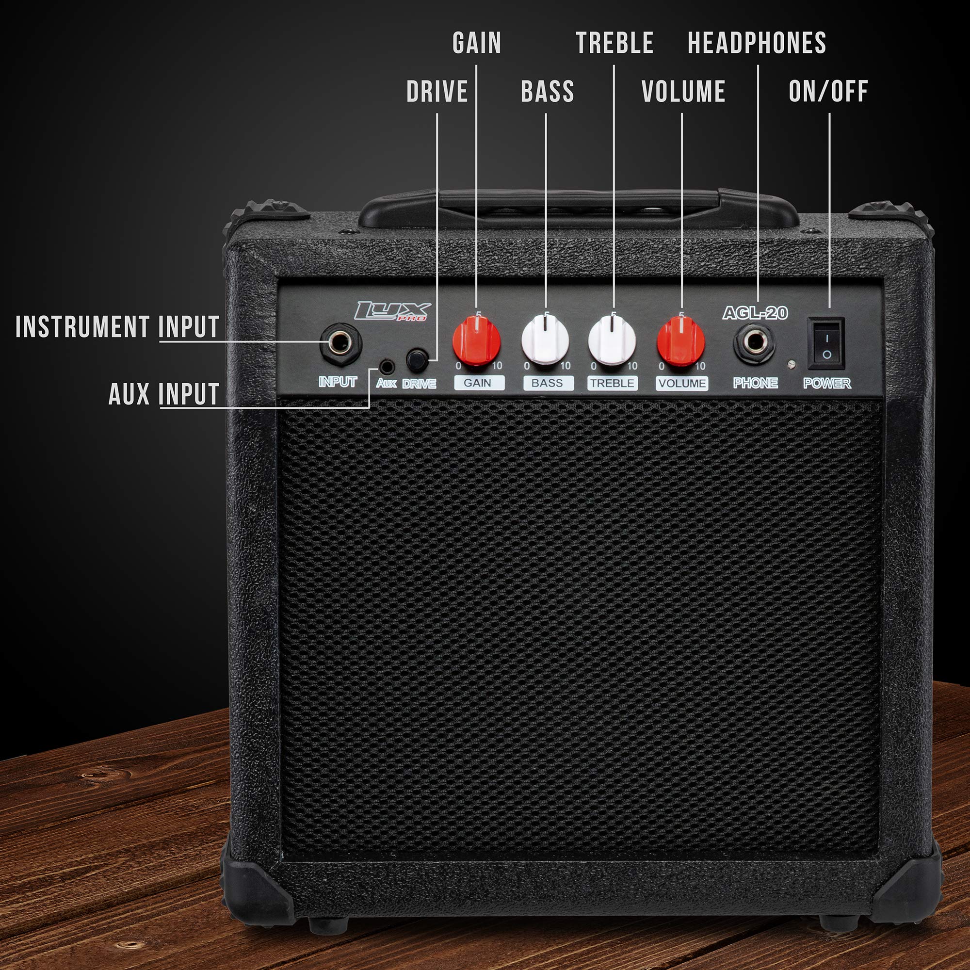 Foto 4 pulgar | Amplificador Lyxpro De 20 W Para Guitarra Eléctrica Con Altavoz, Color Negro - Venta Internacional.