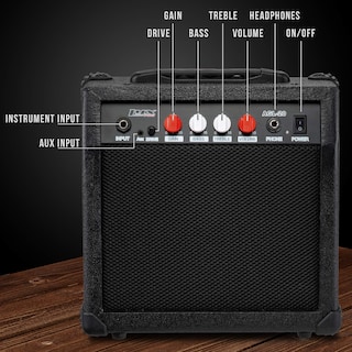 Foto 3 | Amplificador Lyxpro De 20 W Para Guitarra Eléctrica Con Altavoz, Color Negro - Venta Internacional.