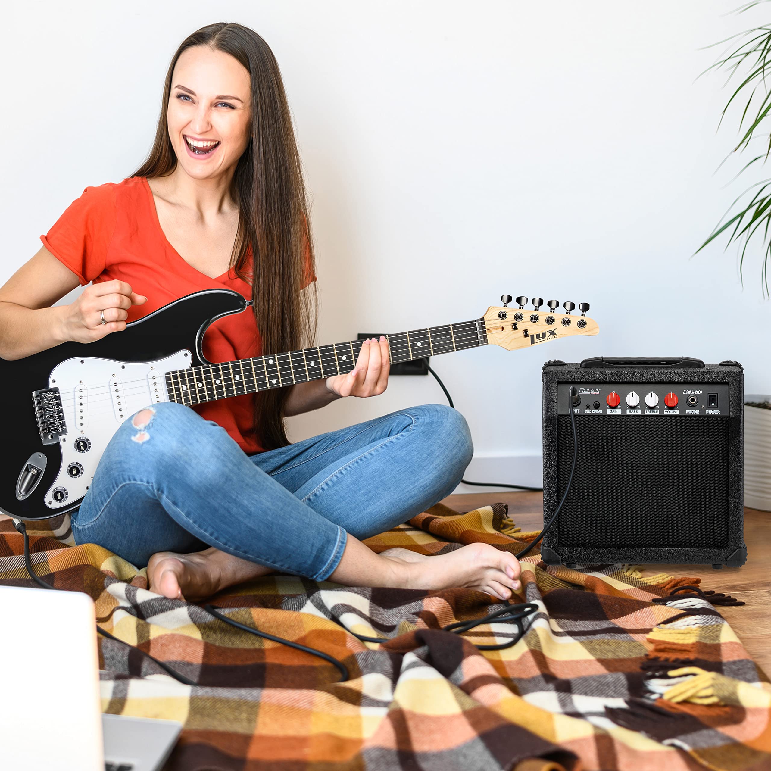 Foto 7 pulgar | Amplificador Lyxpro De 20 W Para Guitarra Eléctrica Con Altavoz, Color Negro - Venta Internacional.