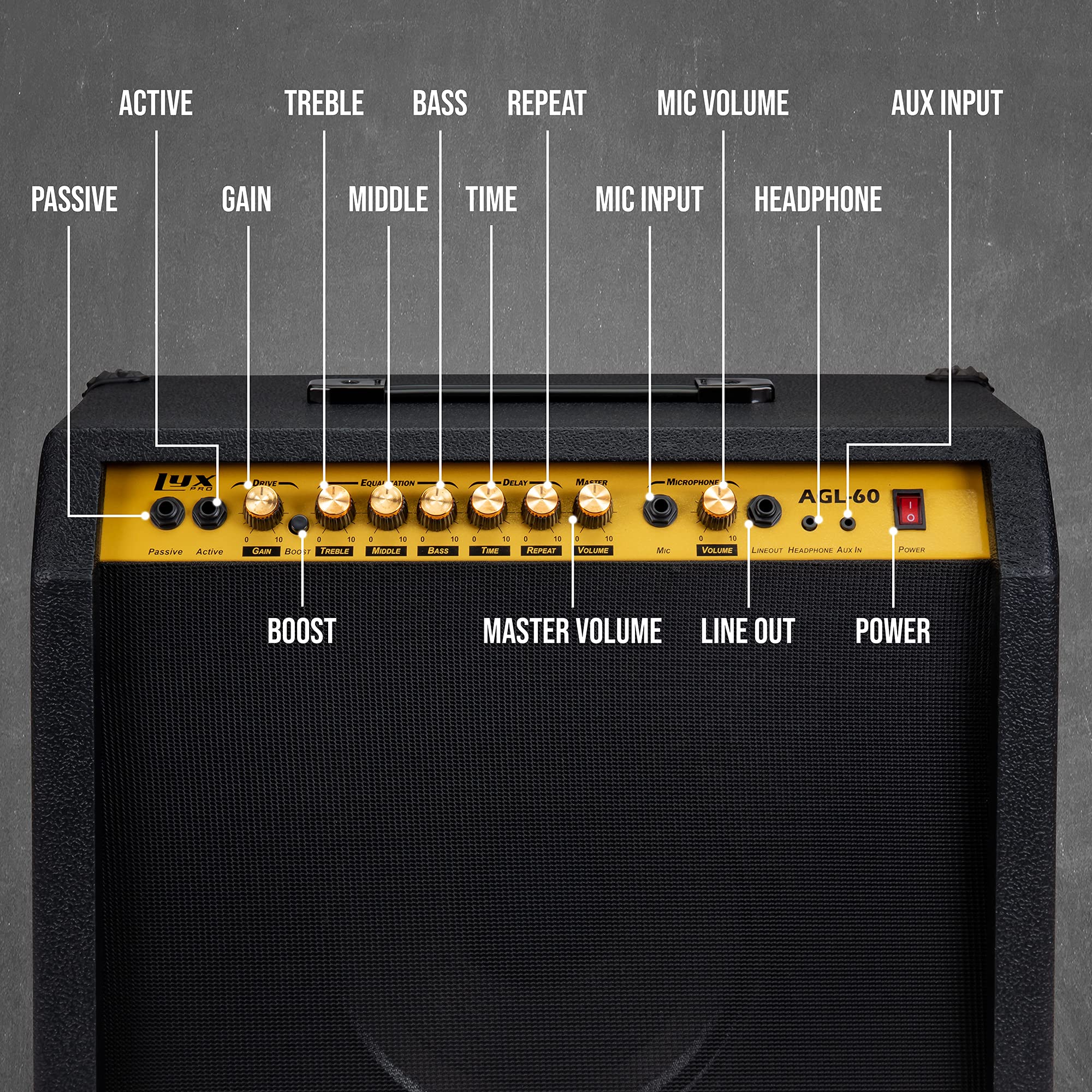 Foto 3 pulgar | Amplificador De Guitarra Eléctrica Lyxpro Combo De 60 W Con Altavoz De 10» - Venta Internacional.