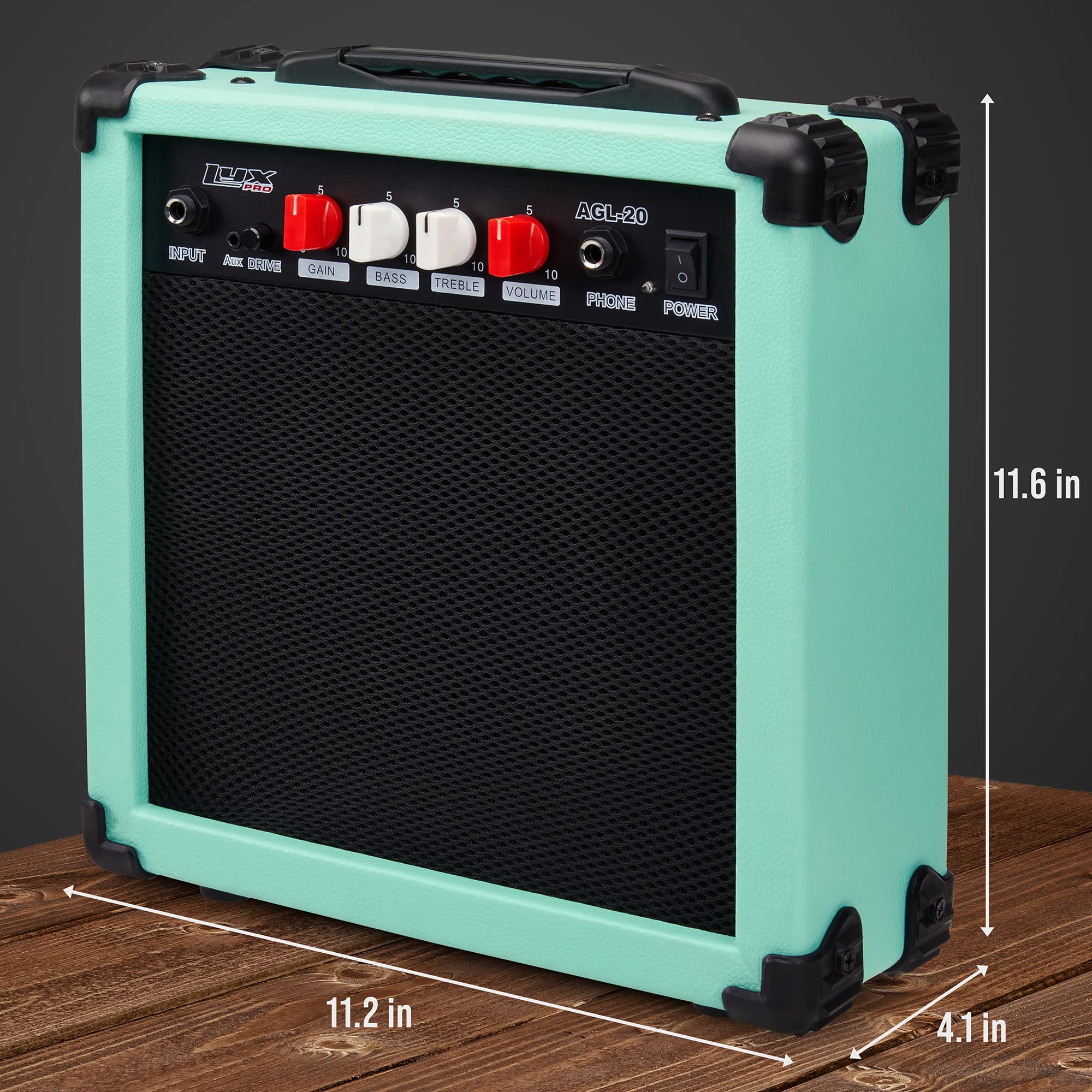 Foto 5 pulgar | Amplificador Para Guitarra Eléctrica Lyxpro De 20 W Con Altavoz Verde - Venta Internacional.