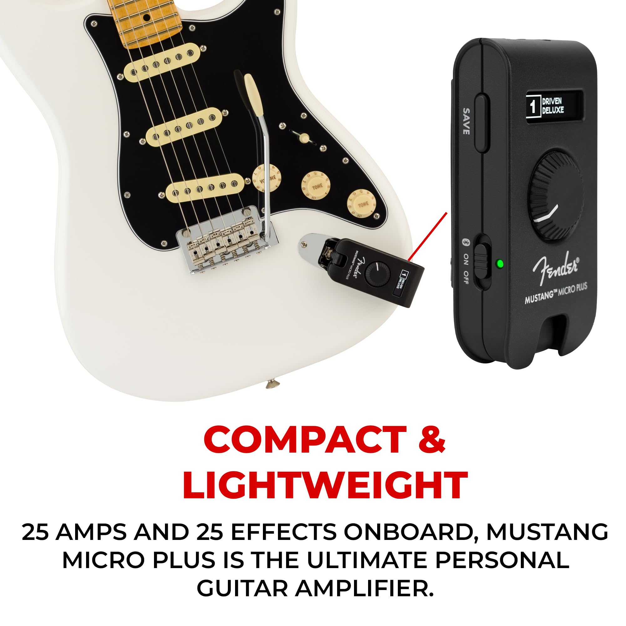Foto 6 pulgar | Amplificador De Auriculares Fender Mustang Micro Plus Con Funda Y Púa - Venta Internacional.