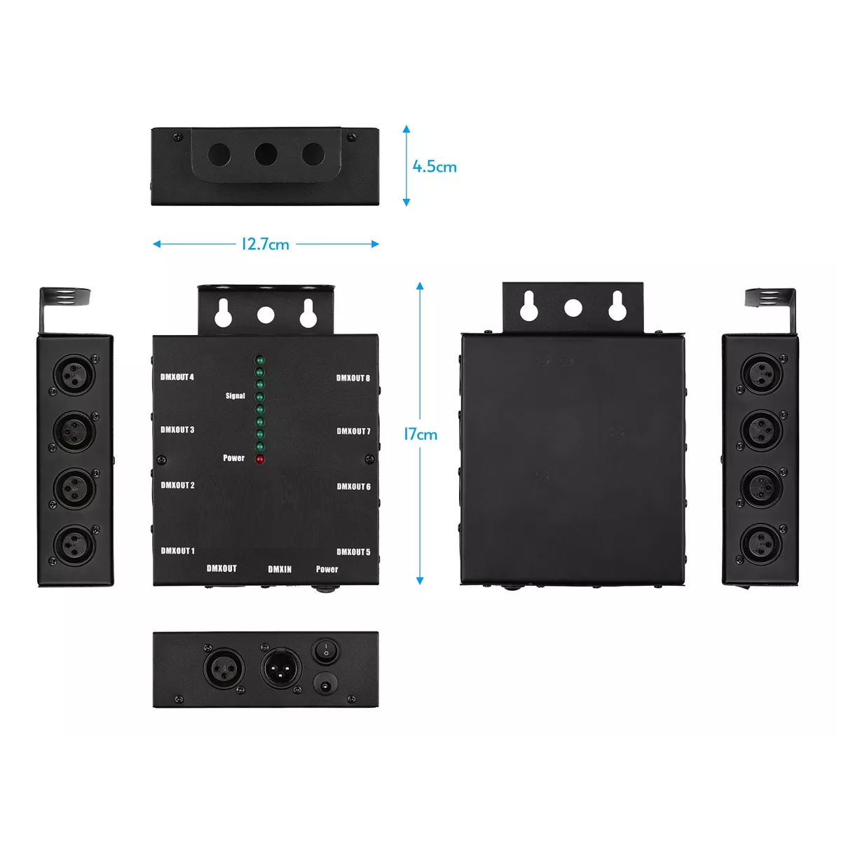 Foto 3 | Amplificador De Señal Óptica Dmx512 Distribuidor De Spliter Eo Safe Imports Esi-7499 Negro