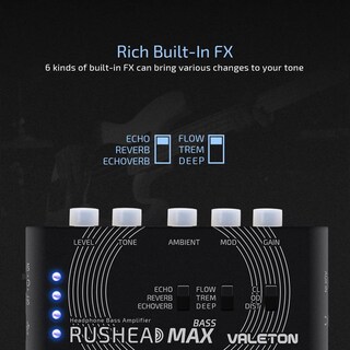 Foto 3 | Amplificador De Auriculares Valeton Rushead Max Bass Recargable Por Usb - Venta Internacional.