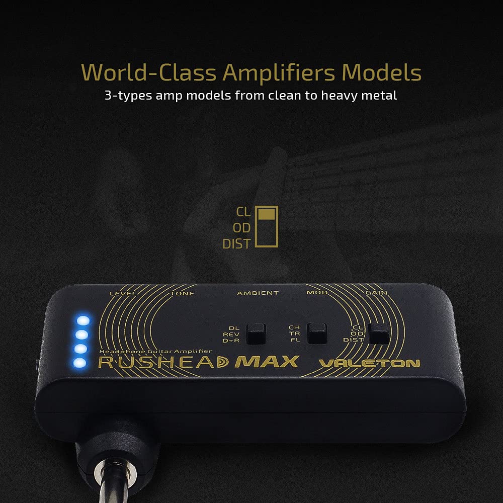 Foto 3 pulgar | Amplificador Portátil De Bolsillo Para Guitarra Y Bajo Valeton Rushead Max - Venta Internacional.