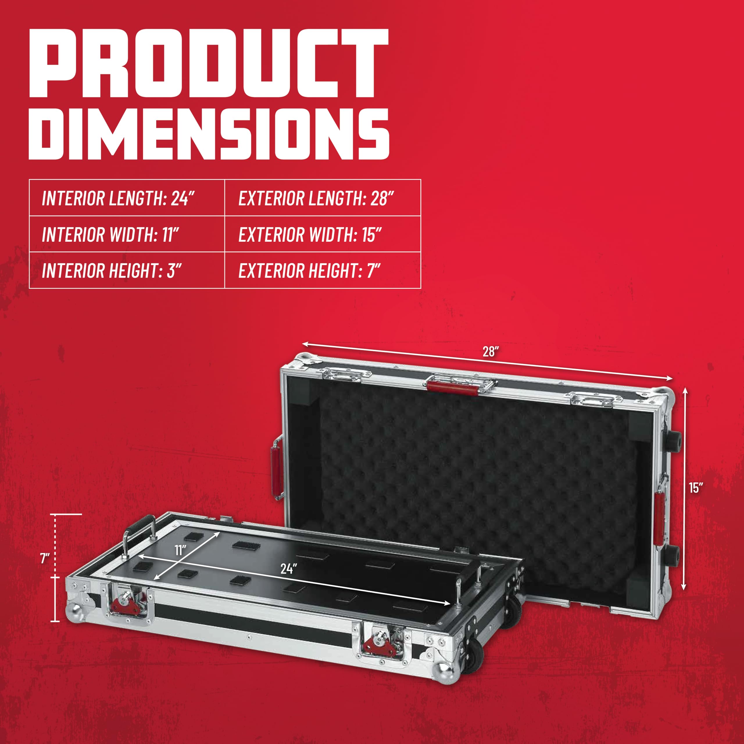 Foto 7 | Pedalera Para Guitarra De La Serie Gator G-tour Con Funda Ata Road Grande - Venta Internacional.