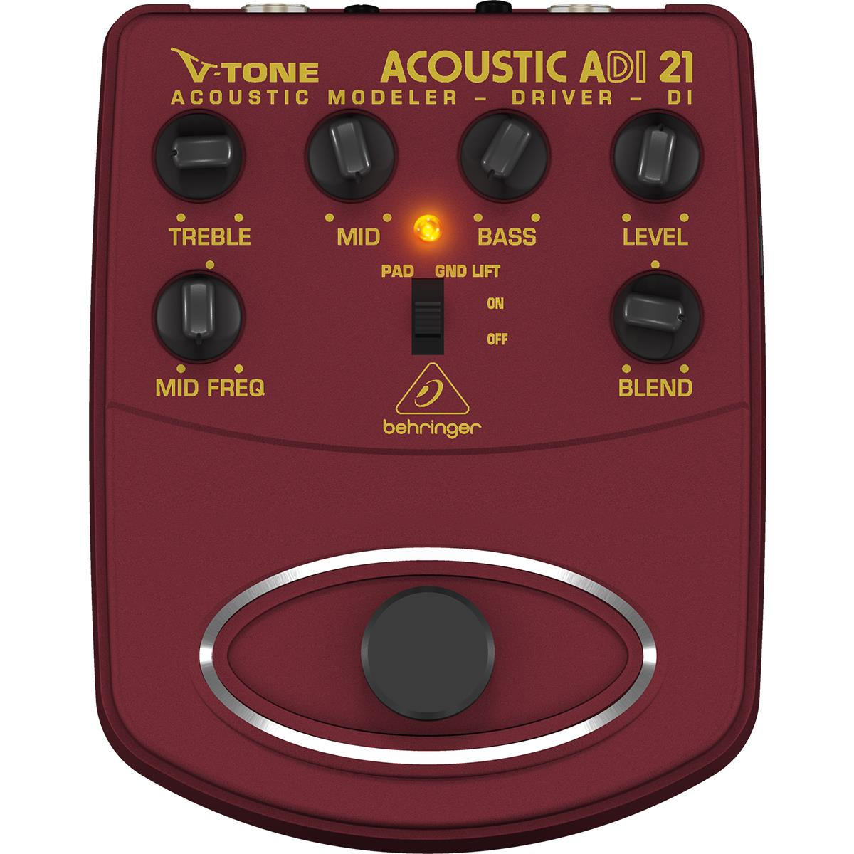 Behringer Adi21 Pedal Preamp Para Guitarra Electroacústica