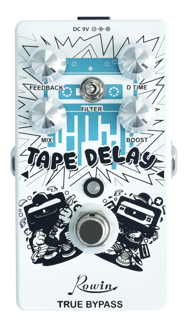 Foto 6 pulgar | Venta Internacional-  Pedal de Efectos para Guitarra Rowin RE-01 Tape Delay True Bypa