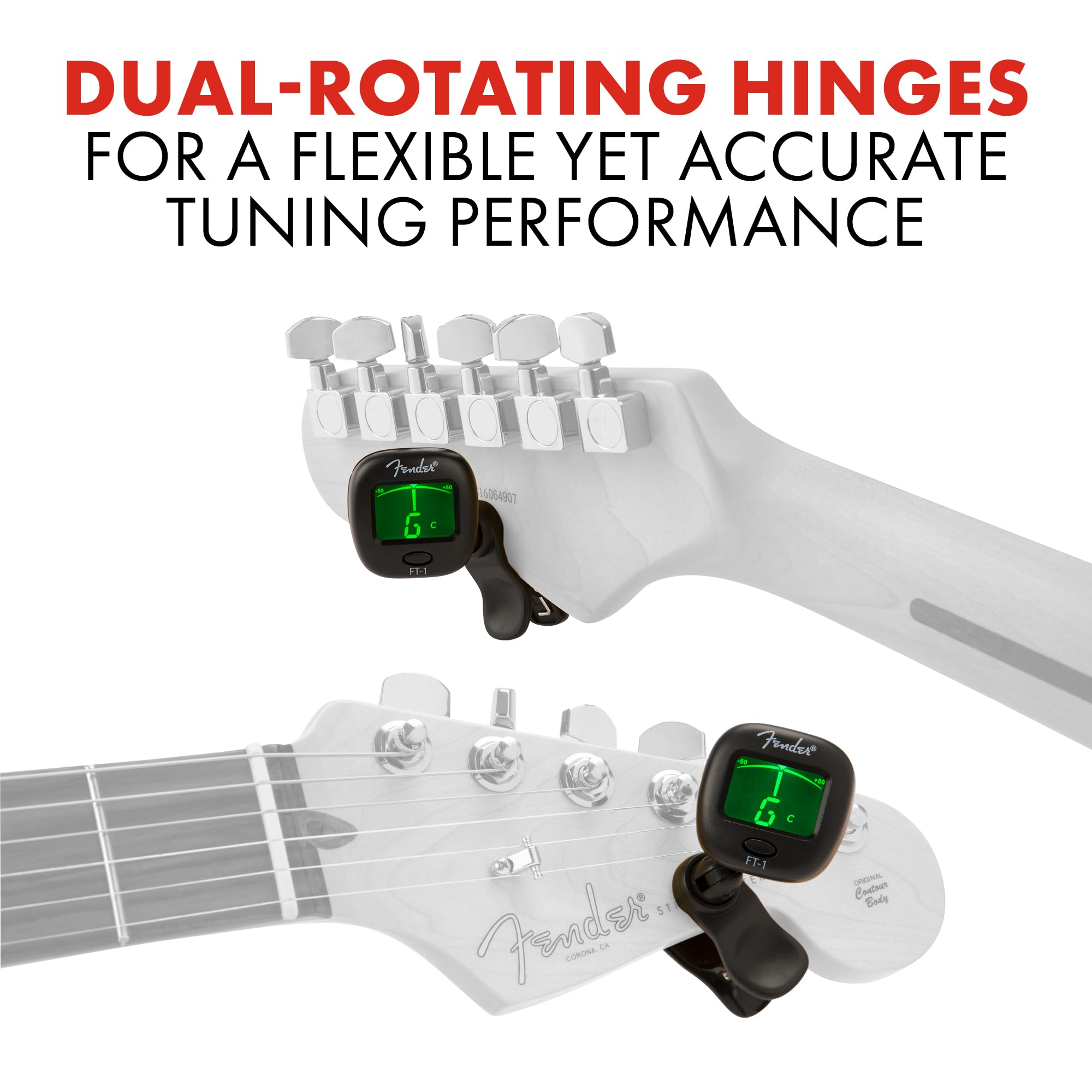 Foto 6 pulgar | Afinador De Guitarra Fender Ft-1 Professional Clip On Chromatic - Venta Internacional.