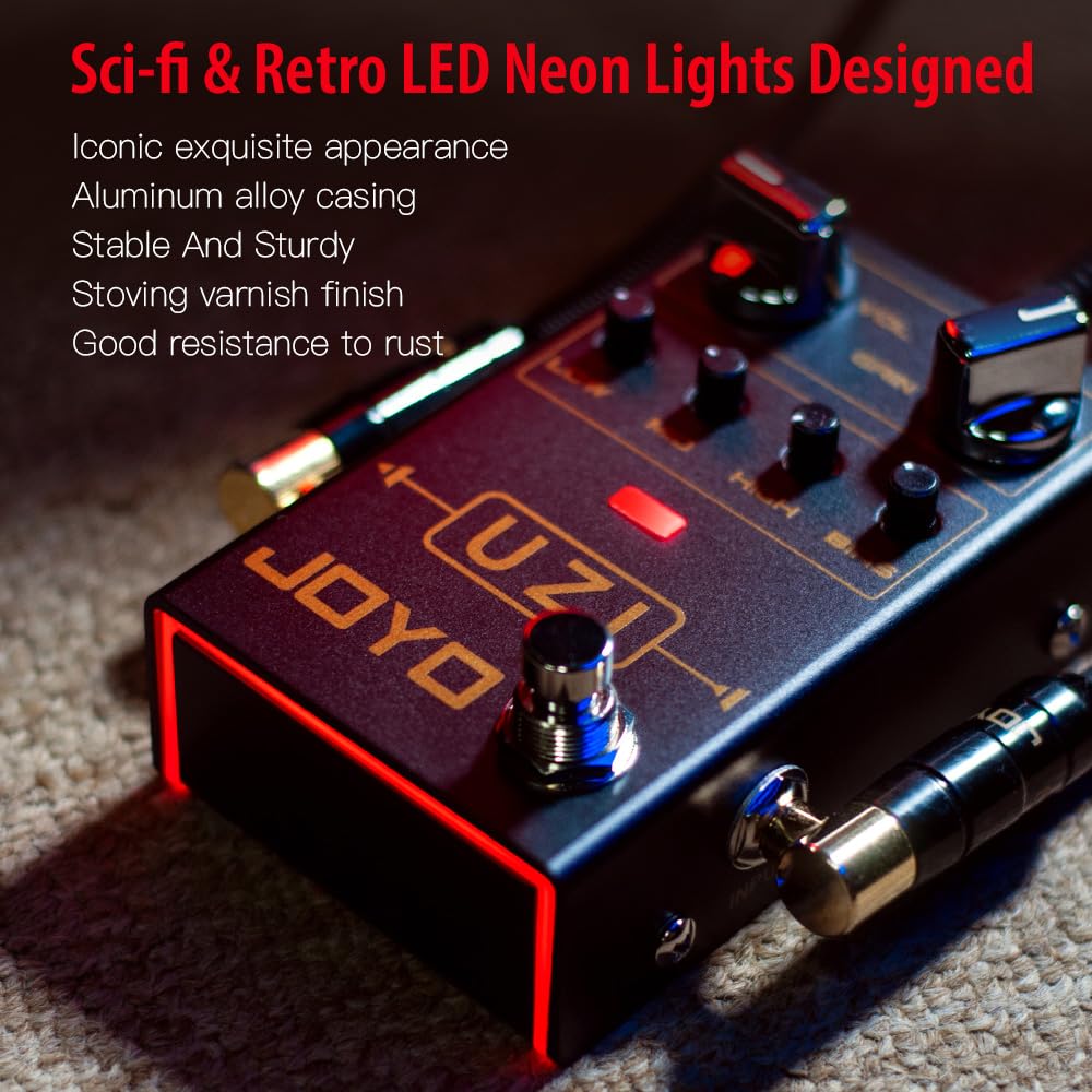 Foto 7 pulgar | Guitarra Eléctrica De Heavy Metal Joyo Uzi R-03 Con Pedal De Distorsión - Venta Internacional.