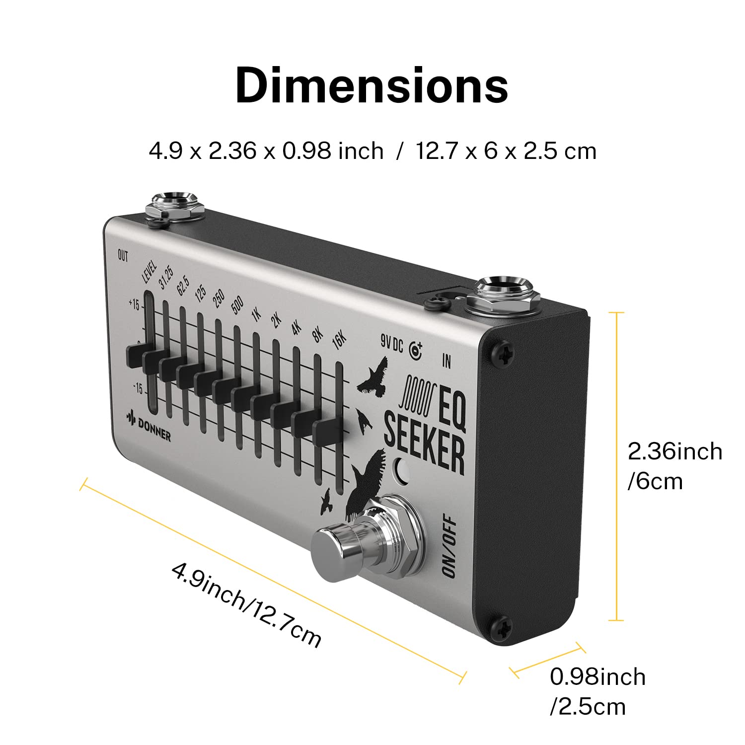 Foto 6 pulgar | Pedal Ecualizador Donner Eq Seeker 10 Band Para Guitarra Y Bajo - Venta Internacional.