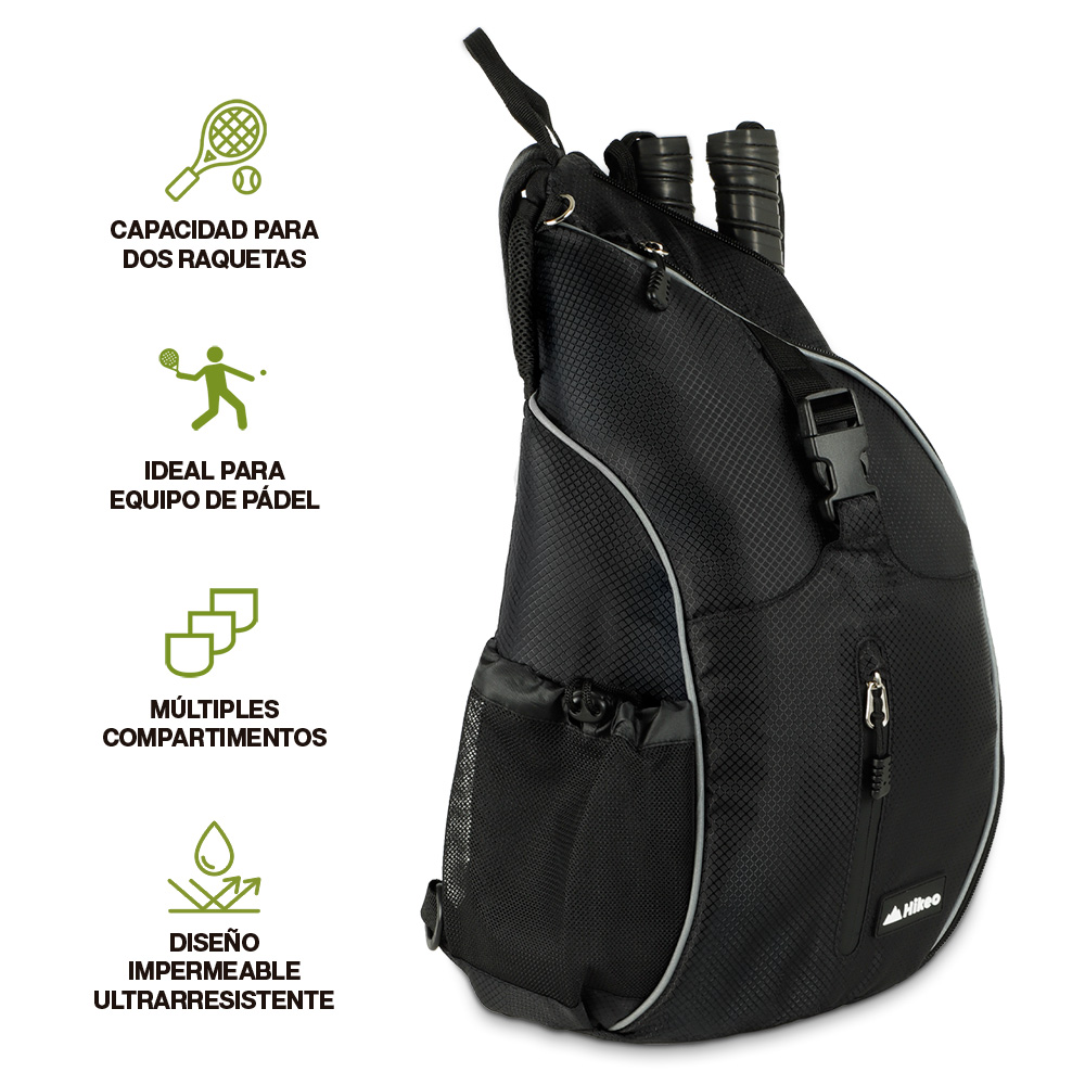 Foto 3 pulgar | Mochila Deportiva para Pádel Impermeable Hikeo Negro
