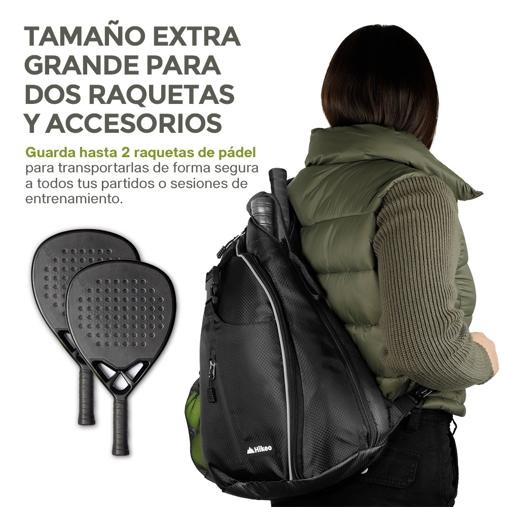Foto 4 pulgar | Mochila Deportiva para Pádel Impermeable Hikeo Negro