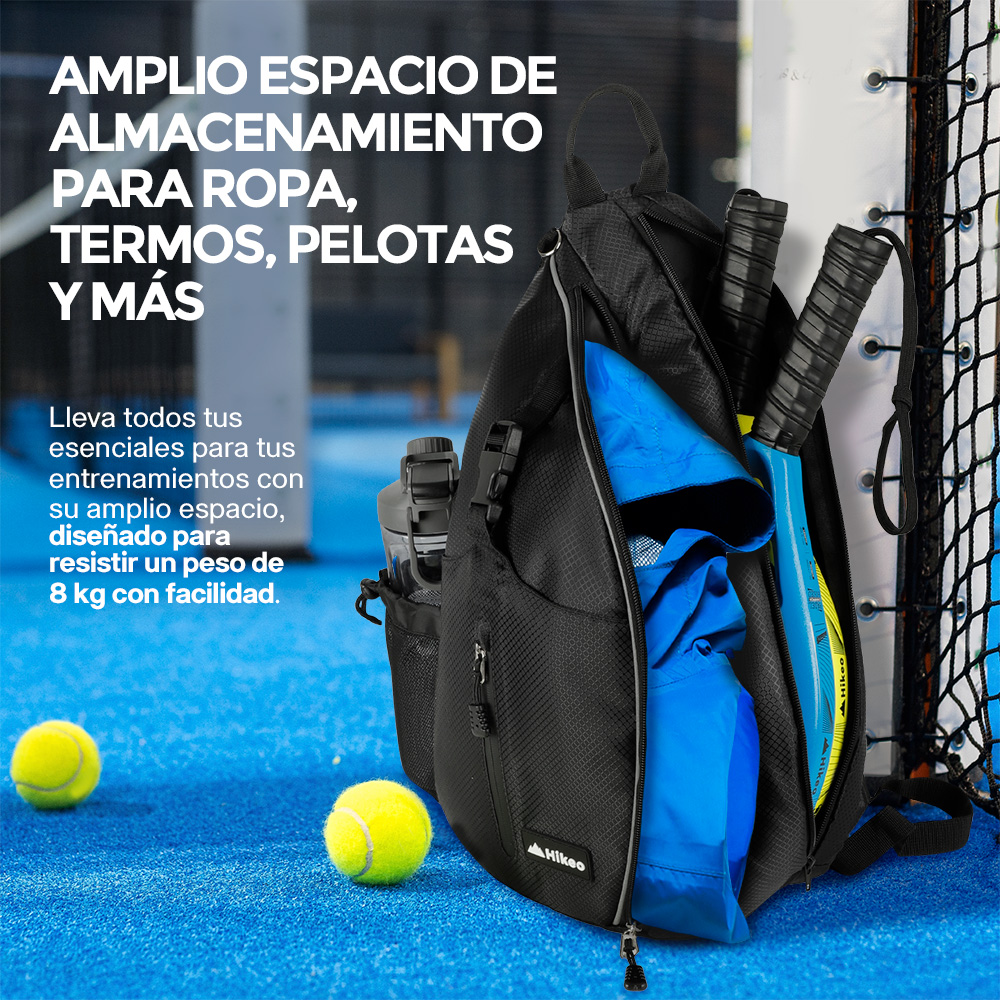 Foto 5 pulgar | Mochila Deportiva para Pádel Impermeable Hikeo Negro