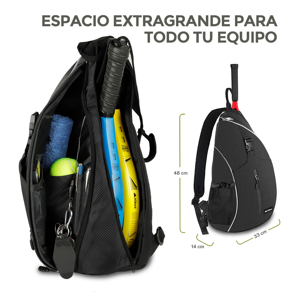 Foto 9 pulgar | Mochila Deportiva para Pádel Impermeable Hikeo Negro