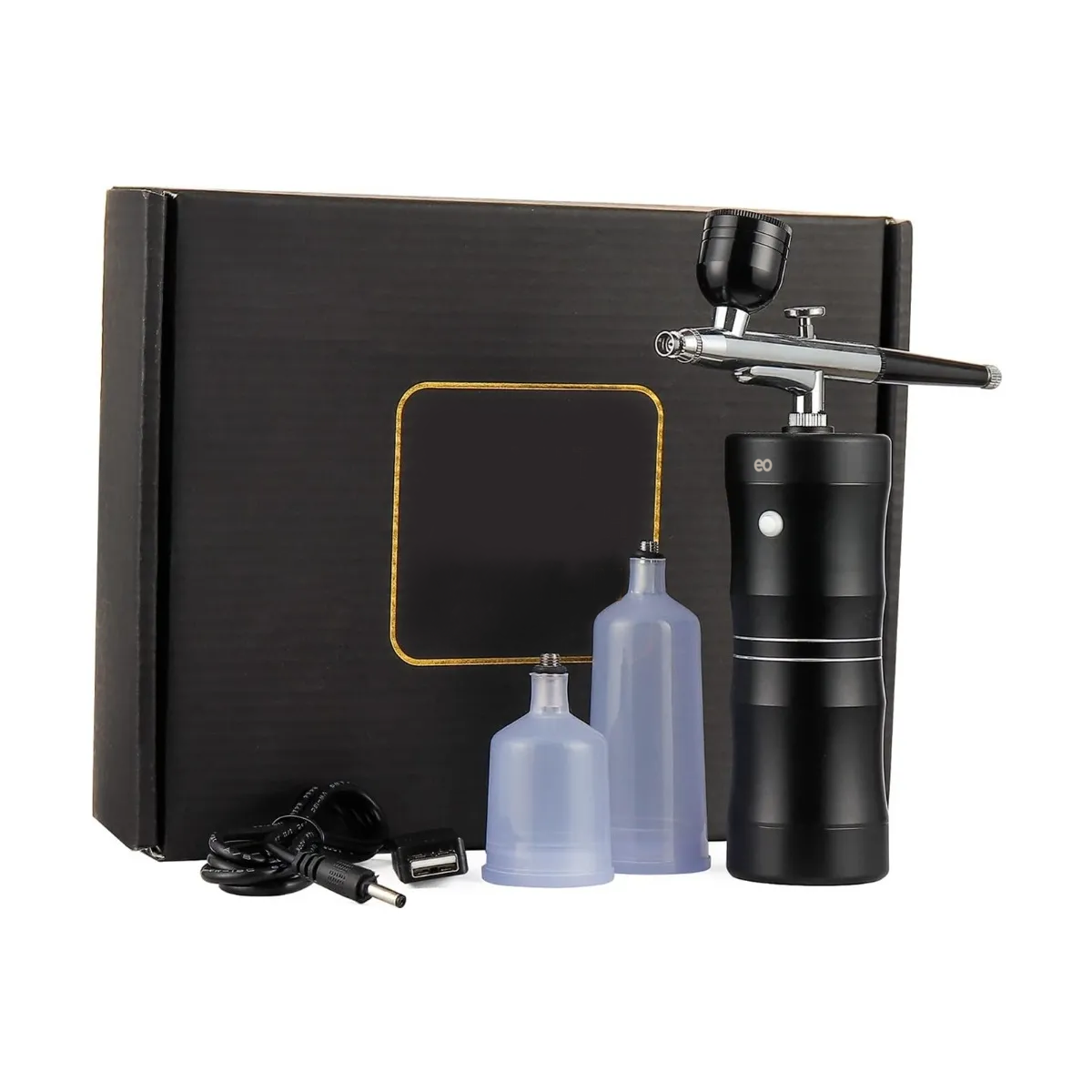 Foto 2 pulgar | Kit Aerógrafo Profesional Compresor Multiuso Usb Recargable Eo Safe Imports Esi-4439-1 Negro