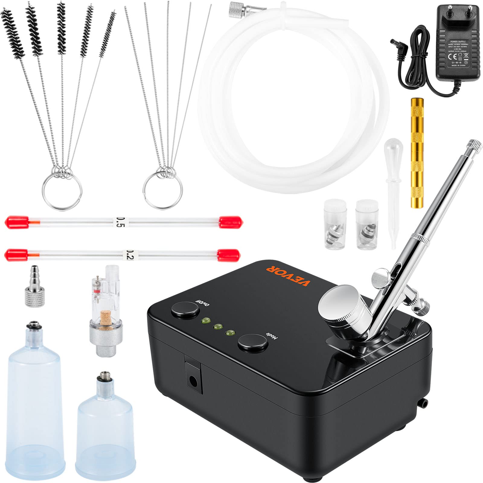 Foto 2 pulgar | Kit De Aerógrafo Vevor Con Compresor De Doble Acción 0,2/0,3/0,5 Mm - Venta Internacional.
