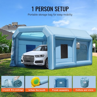 Foto 6 | Cabina De Pintura Inflable Vevor 21 X 13.5 X 9.8 Pies Con Ventilador - Venta Internacional.