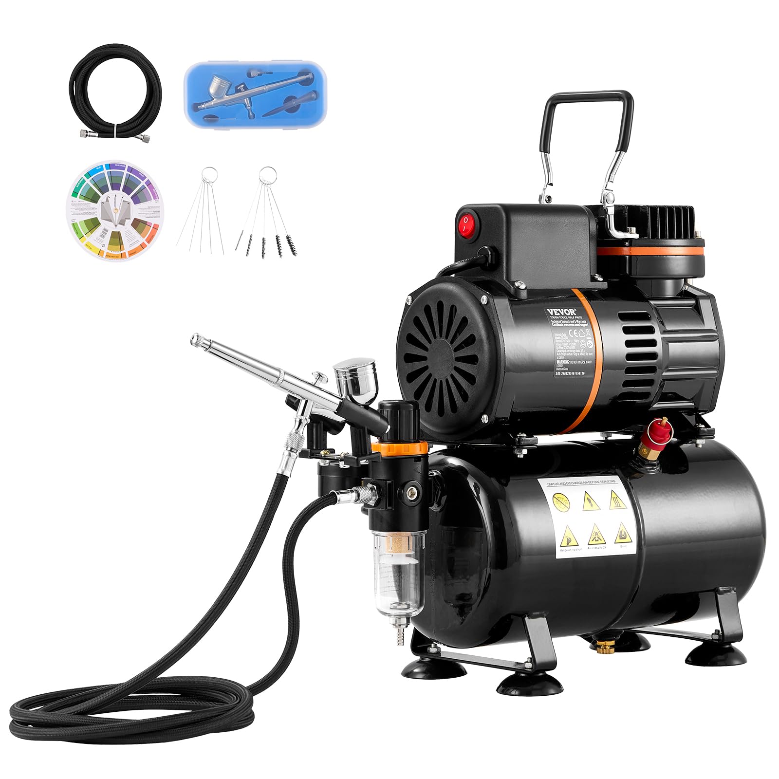 Foto 2 pulgar | Kit De Aerógrafo Vevor Con Compresor De Tanque De Almacenamiento De Aire De 3.5 L - Venta Internacional.