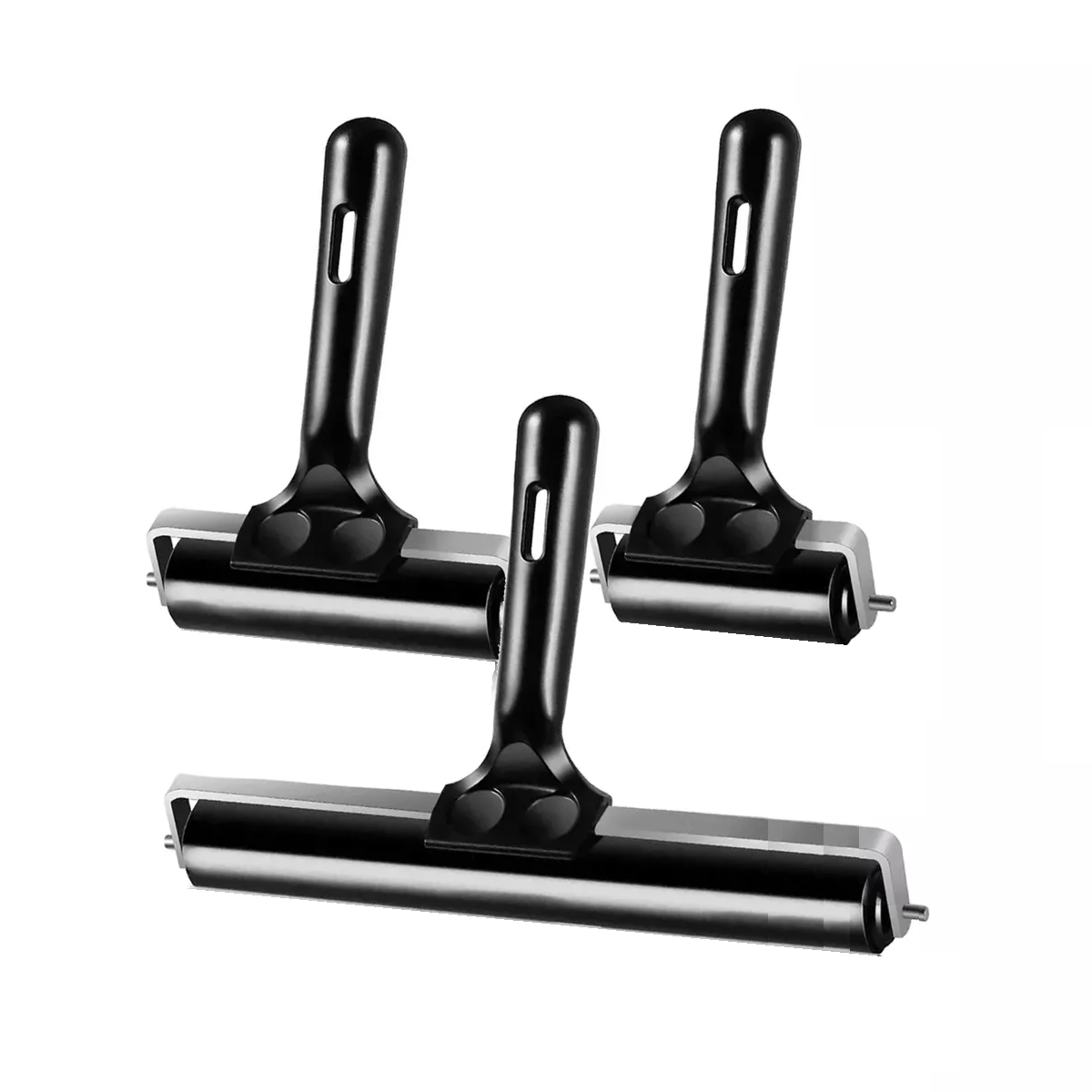 3pcs Rodillo Hule Suave Grabado Linoleo Entintado Eo Safe Imports Esi-18274 Negro