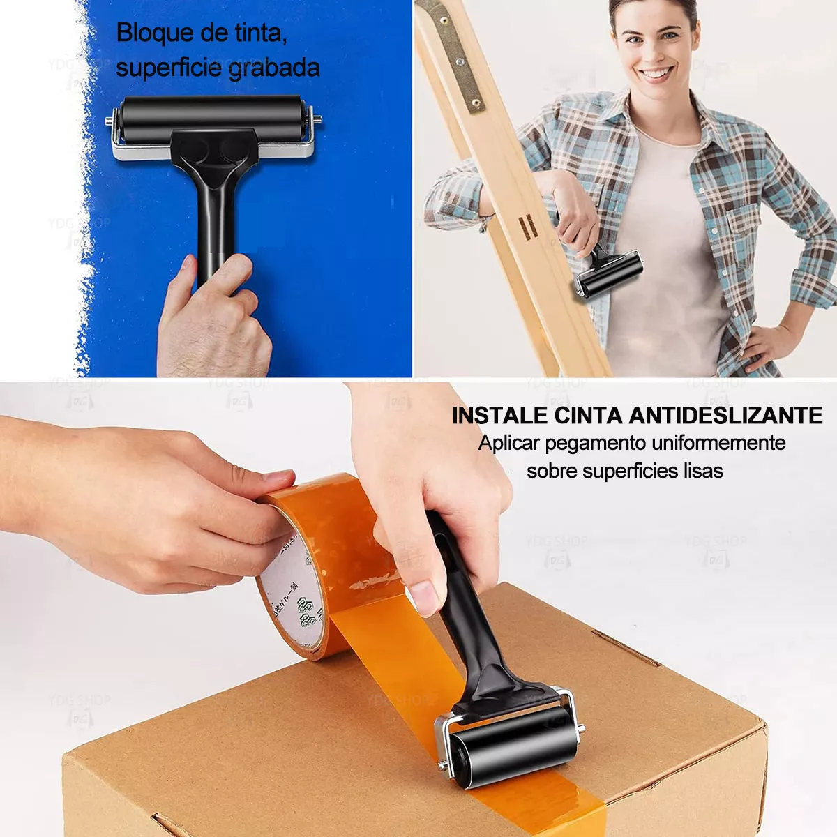 Foto 4 pulgar | Rodillo Hule Suave Grabado Linoleo Entintado Eo Safe Imports Esi-18273 Negro