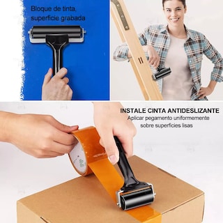 Foto 3 | Rodillo Hule Suave Grabado Linoleo Entintado Eo Safe Imports Esi-18273 Negro