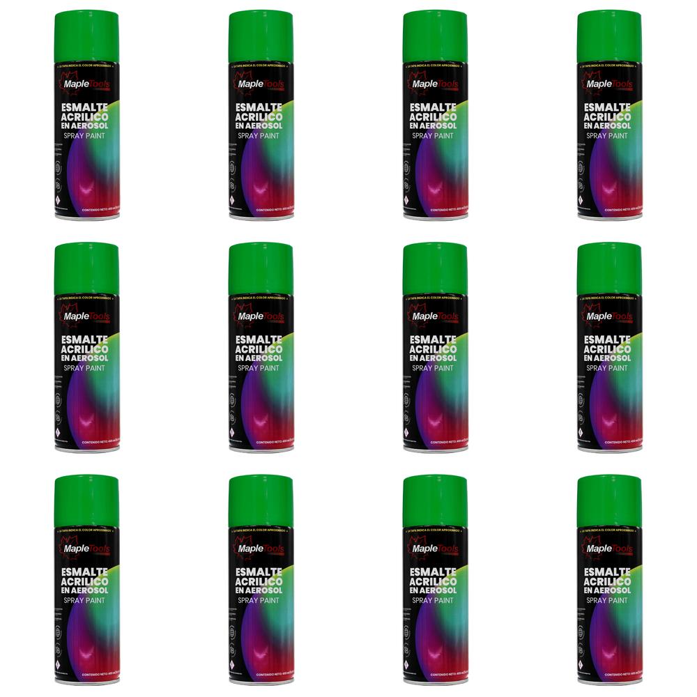 Pinturas Aerosol Verde Ecológico 400 ml Maple Tools Pack 12