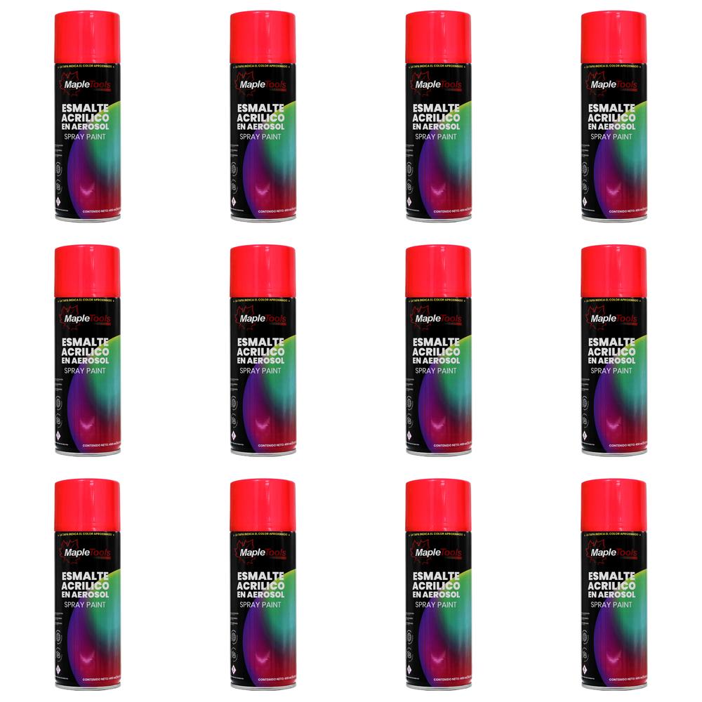 Pintura En Aerosol Rojo Maple Tools Pack 12