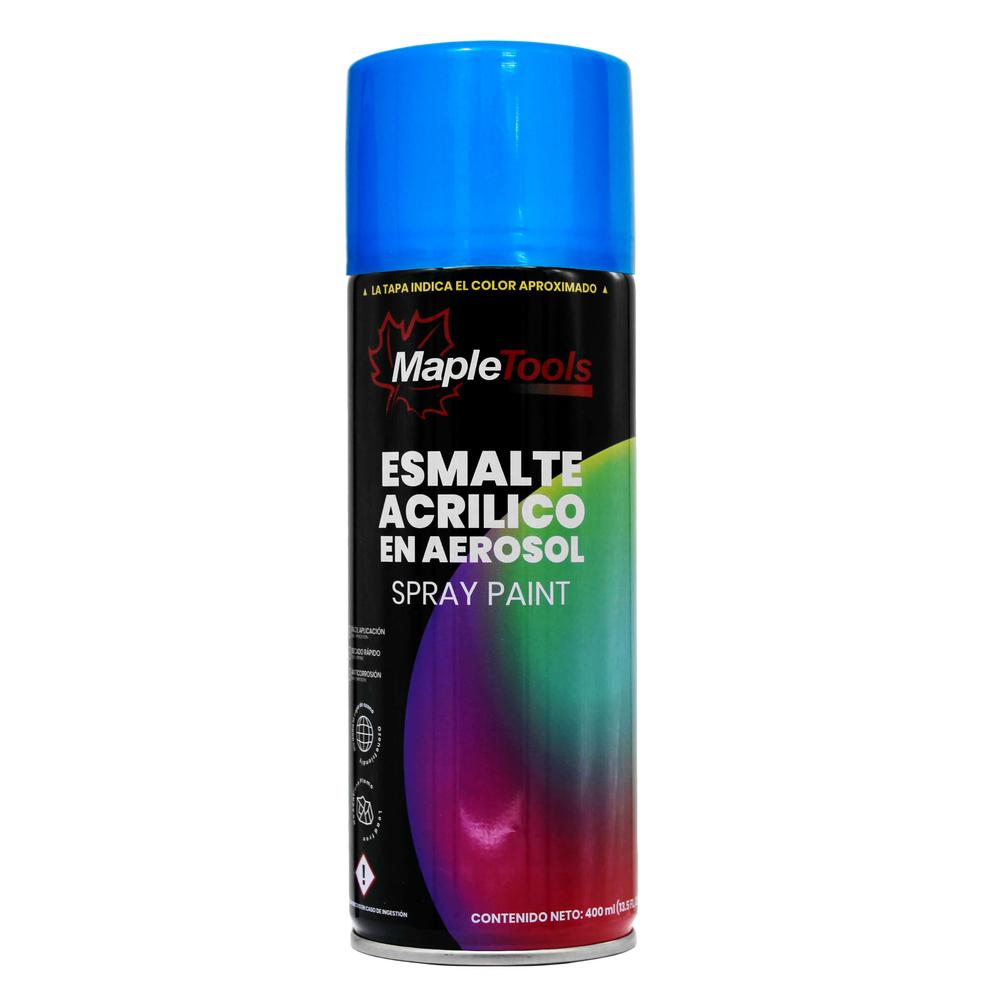 Foto 3 pulgar | Pack 12 Pinturas En Aerosol Azul Flourescente Maple Tools
