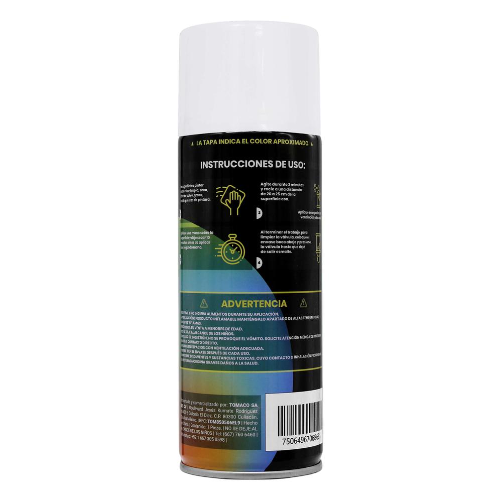 Foto 2 | Pack 12 Pinturas En Aerosol Blanco Brillante Maple Tools