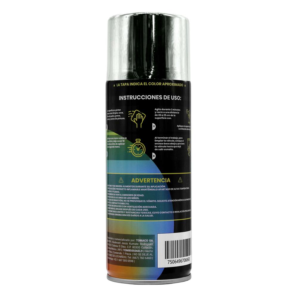 Foto 4 pulgar | Pack 12 Pinturas en Aerosol Maple Tools Plateada