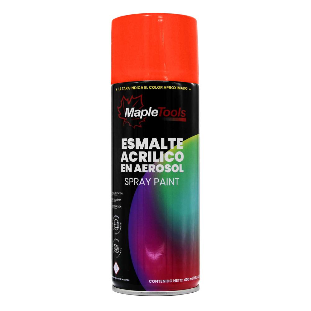 Foto 3 pulgar | Pack 12 Pinturas en Aerosol Maple Tools Anaranjada Fluorescente