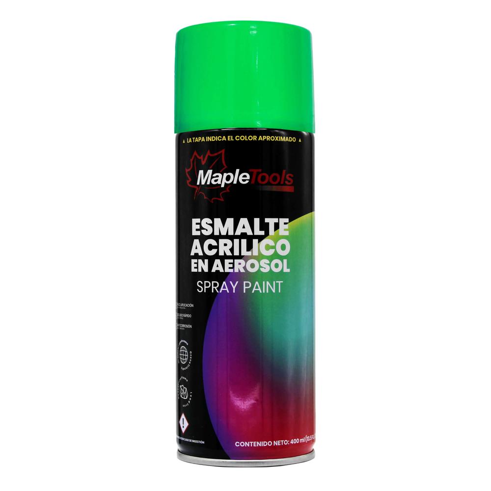 Foto 4 pulgar | Pack 12 Pinturas en Aerosol Verde Fluorescente Maple Tools