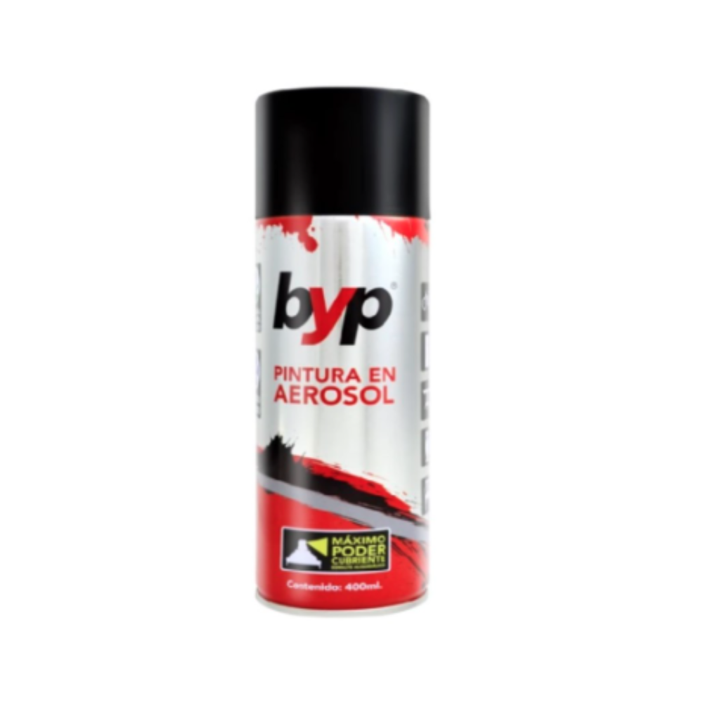 Pintura Aerosol Color Negro Alta Temperatura 400 Mililitros Byp Ant