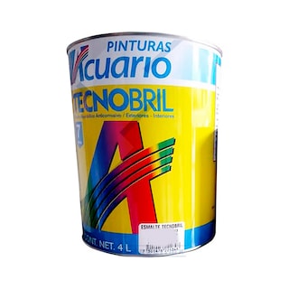 Foto 1 | Esmalte Alquidalico Acuario 4 Lt Blanco Mate (tecnobril)