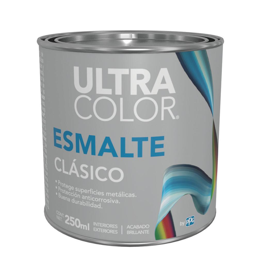 Esmalte Ultracolor Clásico Negro para Protección y Brillo de Superficies Metálicas