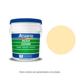 Foto 1 | Pintura Vinil Acrílica Lavable Pinturas Acuario Acua Cover Color Arena 19 Lt.