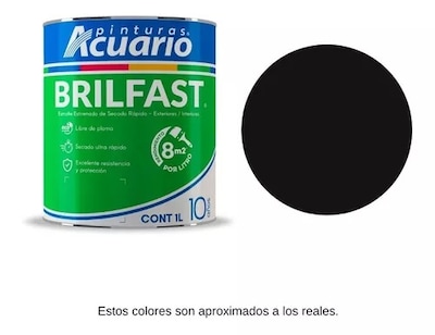 Foto 1 | Pintura Esmalte Bril Fast Negro 1 Lt.