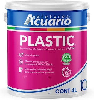 Foto 1 | Pintura Cover Plastic Blanco 4 Lt