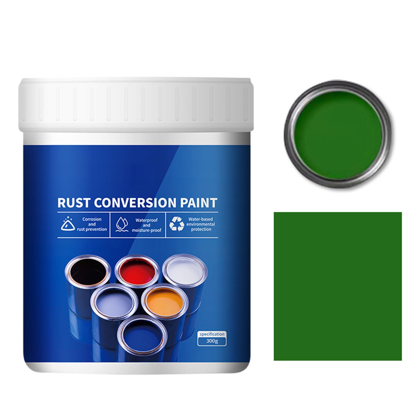 Foto 2 pulgar | Pintura Convertidora De Óxido Resistente A La Intemperie Para Metal, 300 G (verde) - Venta Internacional.