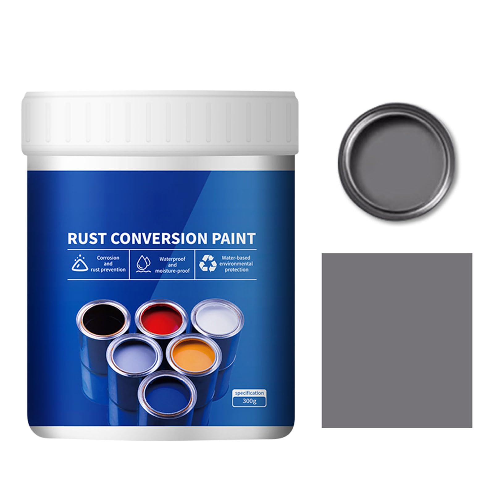 Foto 2 pulgar | Pintura Rust Converter Resistente A La Intemperie Para Metal, 300 G (gris) - Venta Internacional.
