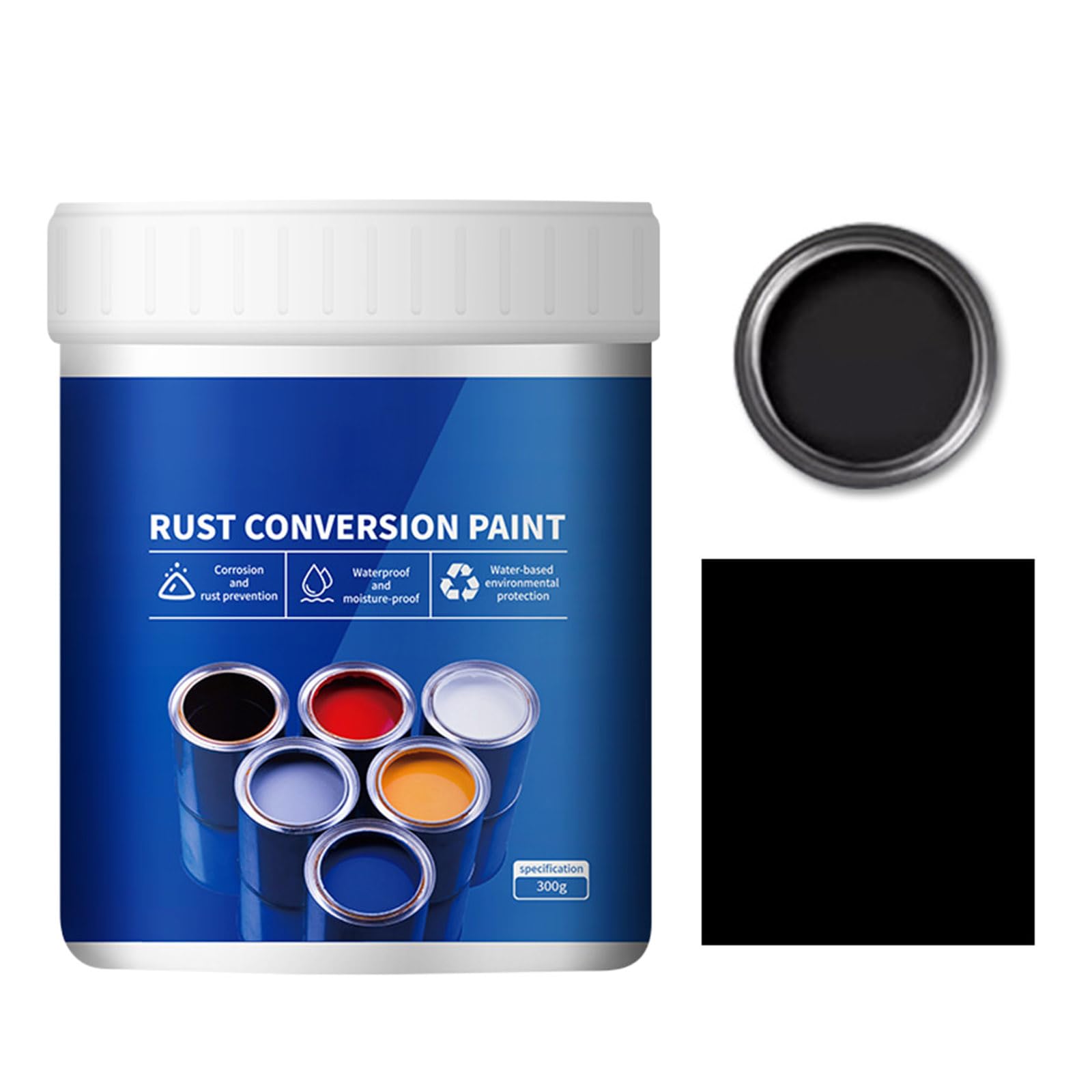 Foto 2 pulgar | Pintura Rust Converter Resistente A La Intemperie Para Metal, 300 G, Negra - Venta Internacional.